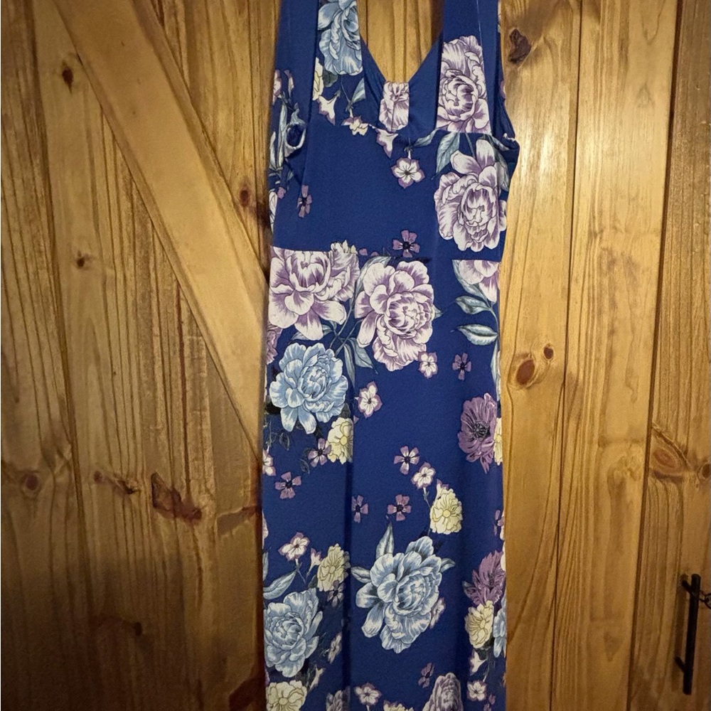 Candie's Floral Maxi Dress in Blue and Purple